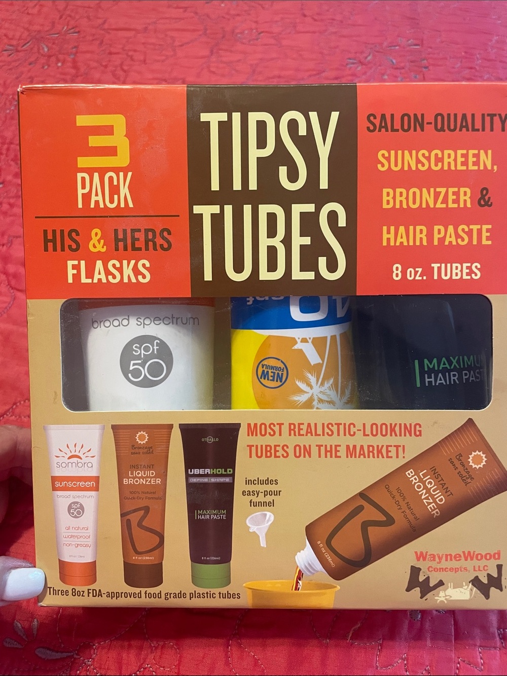 3 Pack  Tipsy Tubes discrete flasks